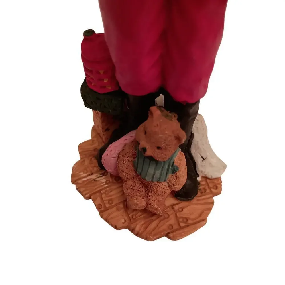 4 Old World Santas, Christmas Decorations, Resin, 1 Vintage Great Pre-owned Cond